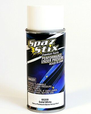 Spaz Stix 00209 Solid White / Glow Backer Aerosol Paint 3.5oz