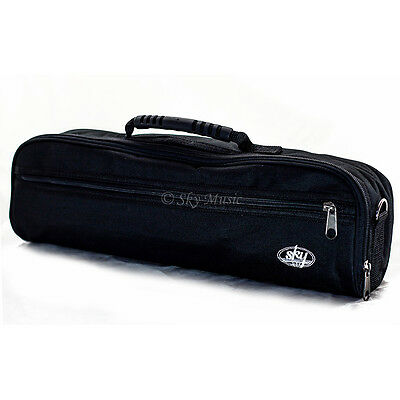 *great Gift*padded C Flute Case Cover W Strap. Black/burgundy/blue*holiday Sale*